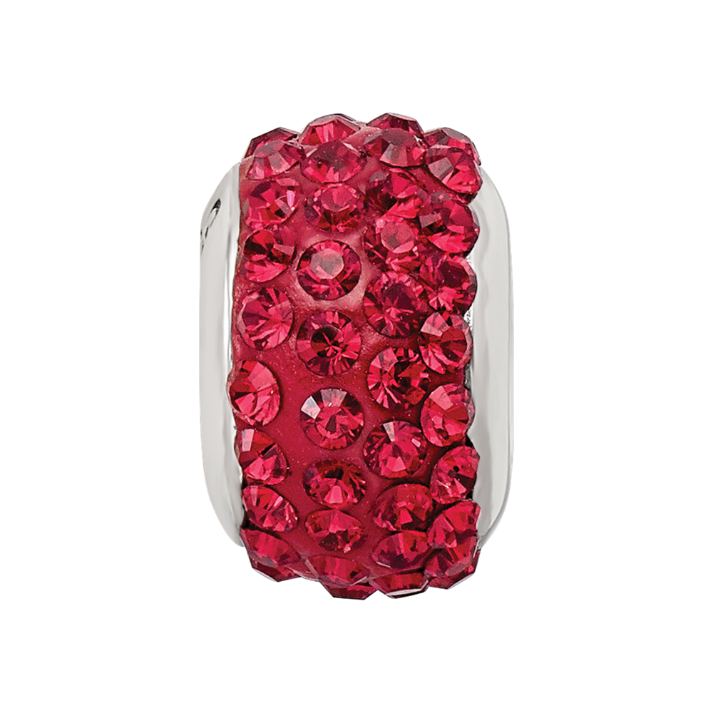 Sterling Silver Reflections Scarlet Full Preciosa Crystal Bead