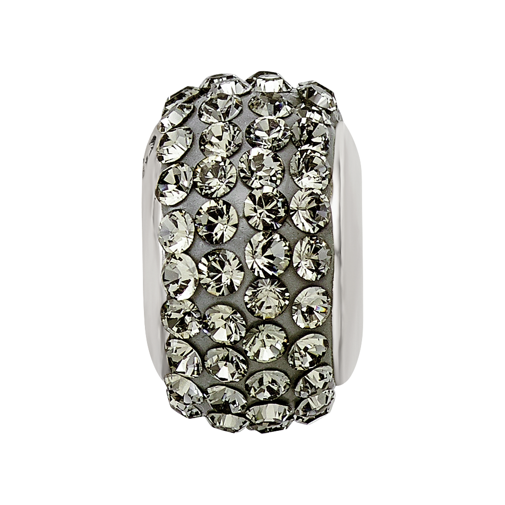 Sterling Silver Reflections Silver/Grey Full Preciosa Crystal Bead