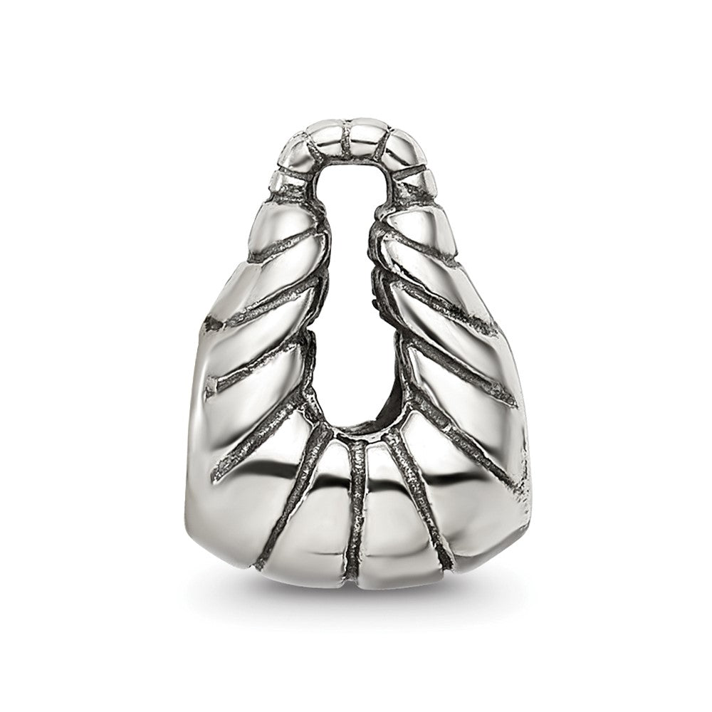 Sterling Silver Reflections Striped Handbag Bead