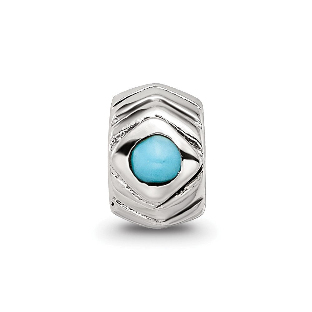 Sterling Silver Reflections Turquoise Bead