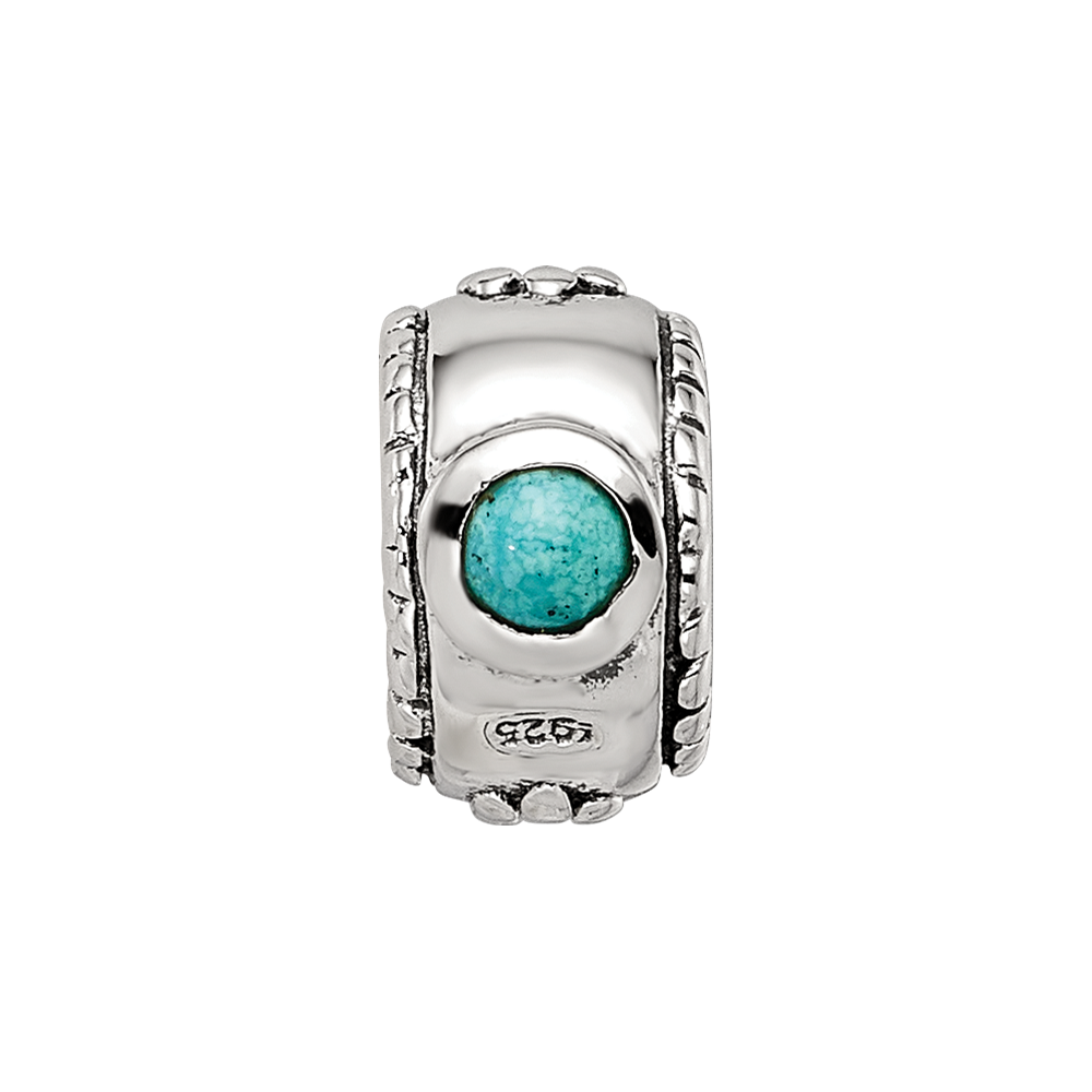 Sterling Silver Reflections Turquoise Bead