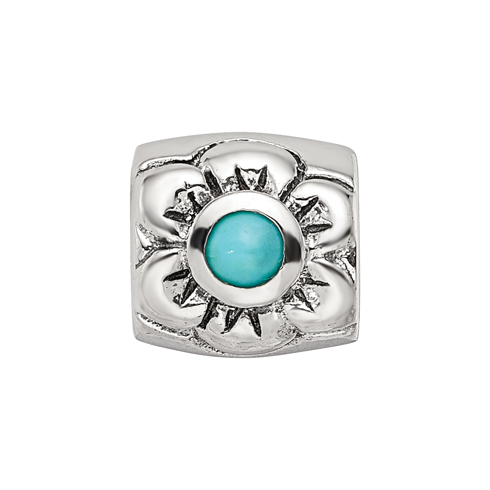 Sterling Silver Reflections Turquoise Bead