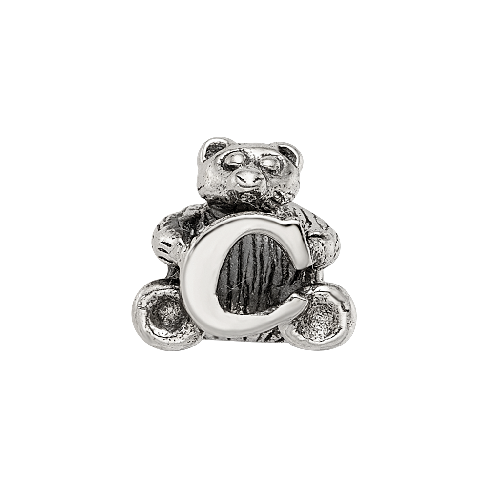 Sterling Silver Reflections Letter C Bead