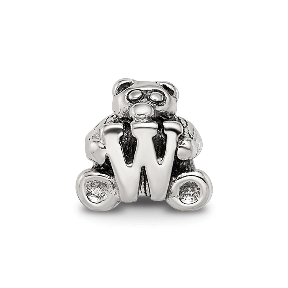 Sterling Silver Reflections Letter W Bead