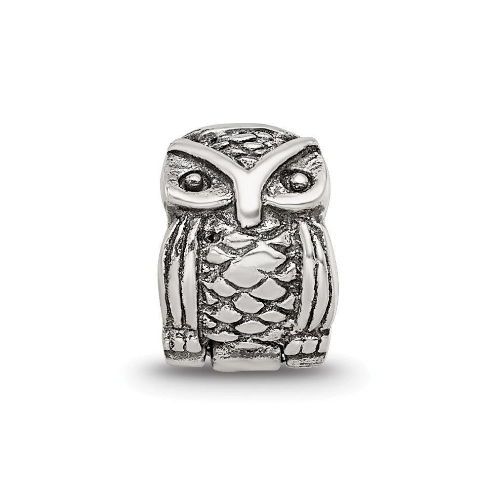 Sterling Silver Reflections Owl Clip Bead