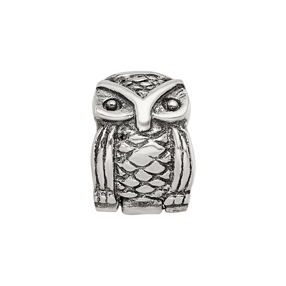 Sterling Silver Reflections Owl Clip Bead