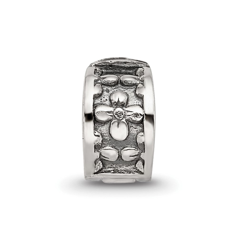 Sterling Silver Reflections Floral Clip Bead