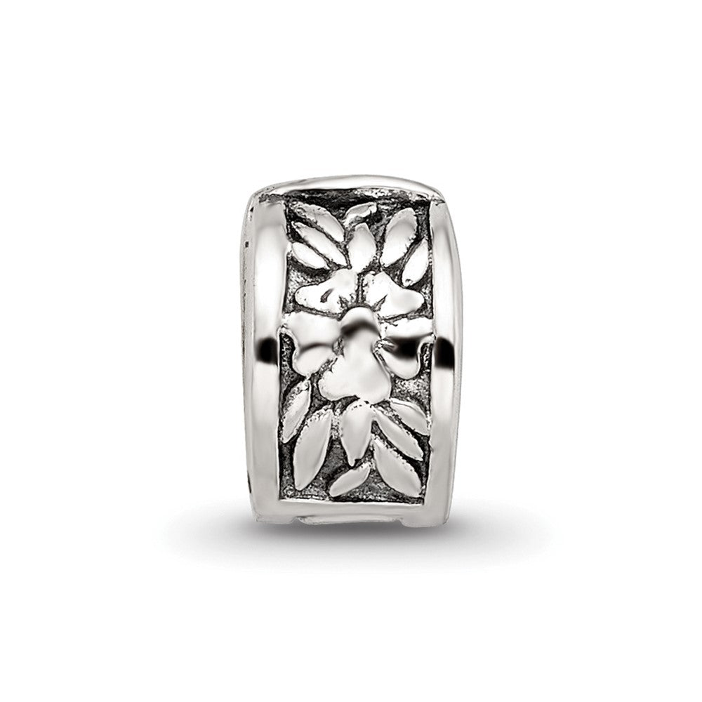 Collection Sterling Silver Reflections Floral Pattern Clip Bead