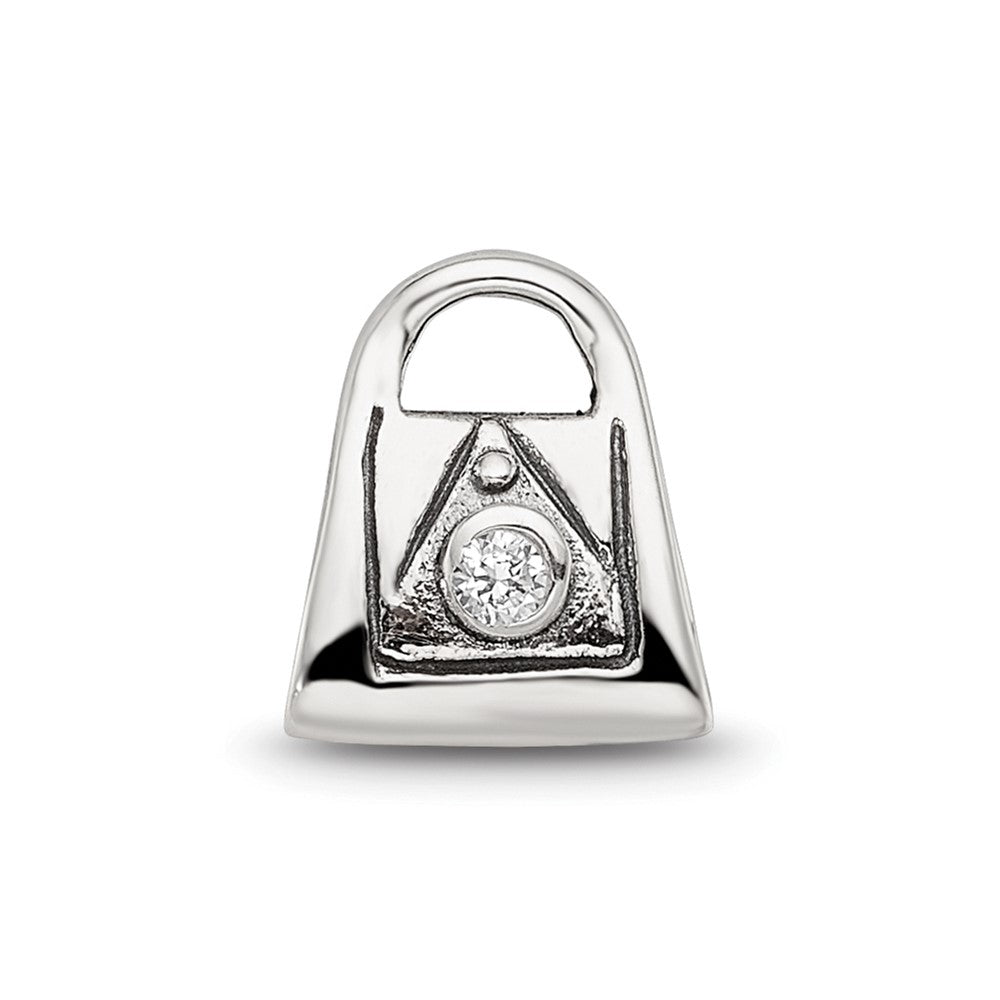 Sterling Silver Reflections CZ Handbag Bead