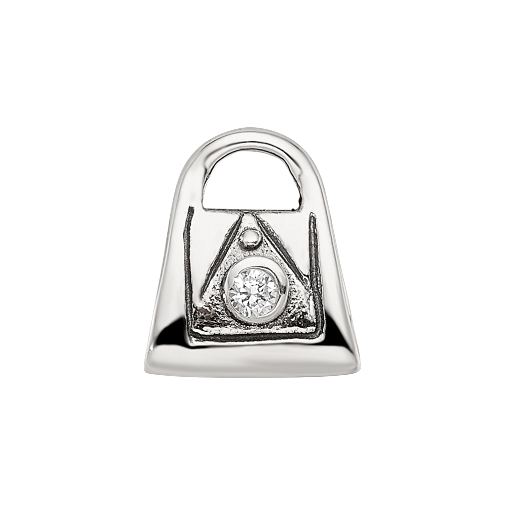 Sterling Silver Reflections CZ Handbag Bead